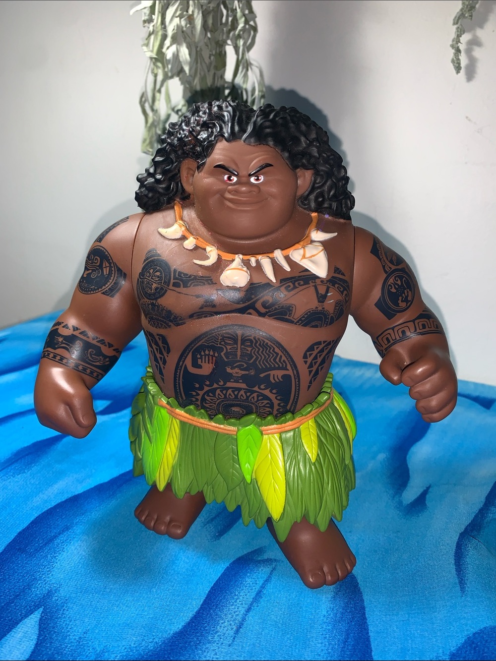 Disney Maui Action Figure - Brown & Green Island Warrior Toy 8” Moana